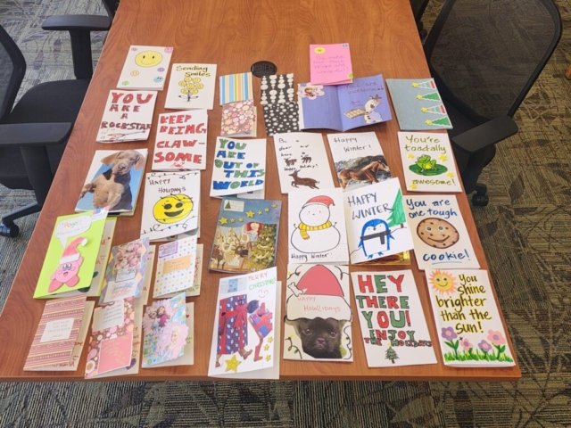 Some of the MANY cards 757 Uplifters has given to the "Cards For Hospitalized Kids" organization, to give to hospitalized kids all over the country!